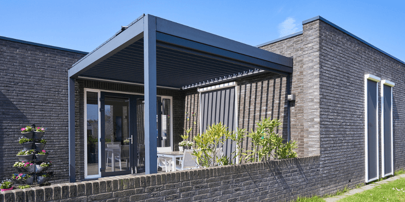 Deponti Pinela Louvered Roof Aluminium Veranda - Verde Modern Garden Living