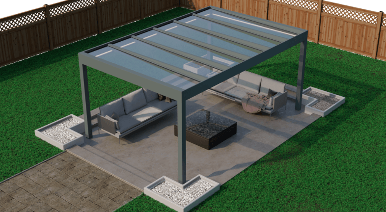 Deponti Pinela Glass Aluminium Veranda - Verde Modern Garden Living