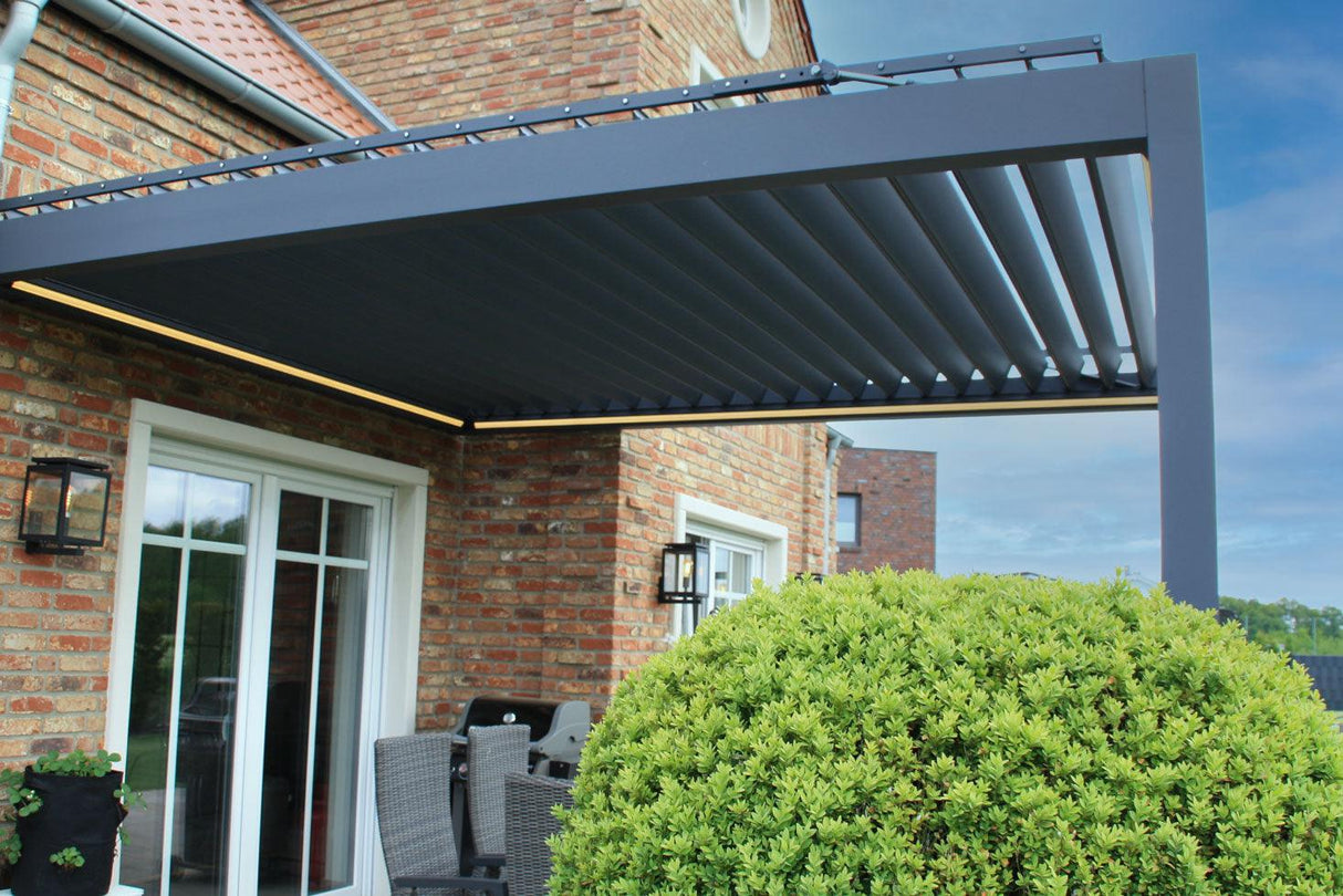 Deponti Pinela Louvered Roof Aluminium Veranda - Verde Modern Garden Living